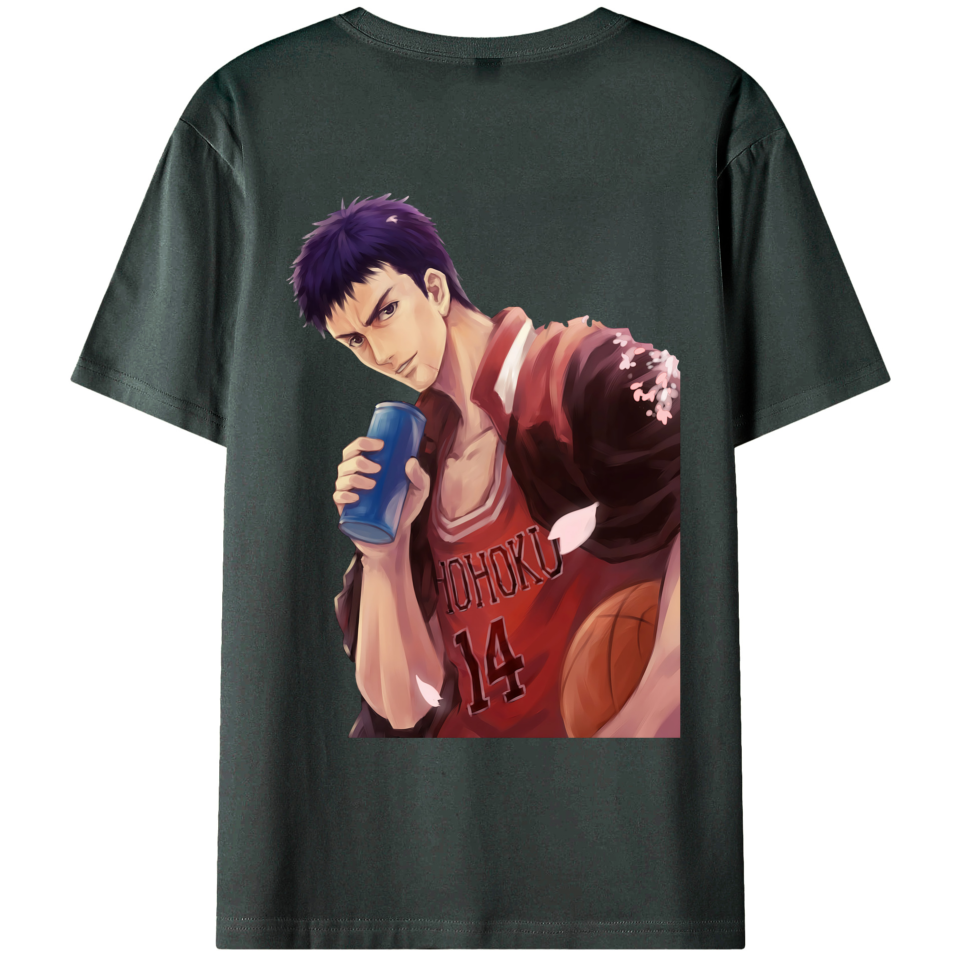 （画像用） SLAM DUNK／スラムダンク 綿100％ メンズ半袖Tシャツ（バックプリント） 通気性